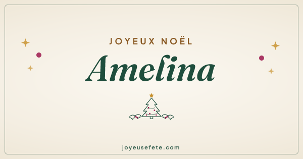 Image « Joyeux Noël Amelina » au format large