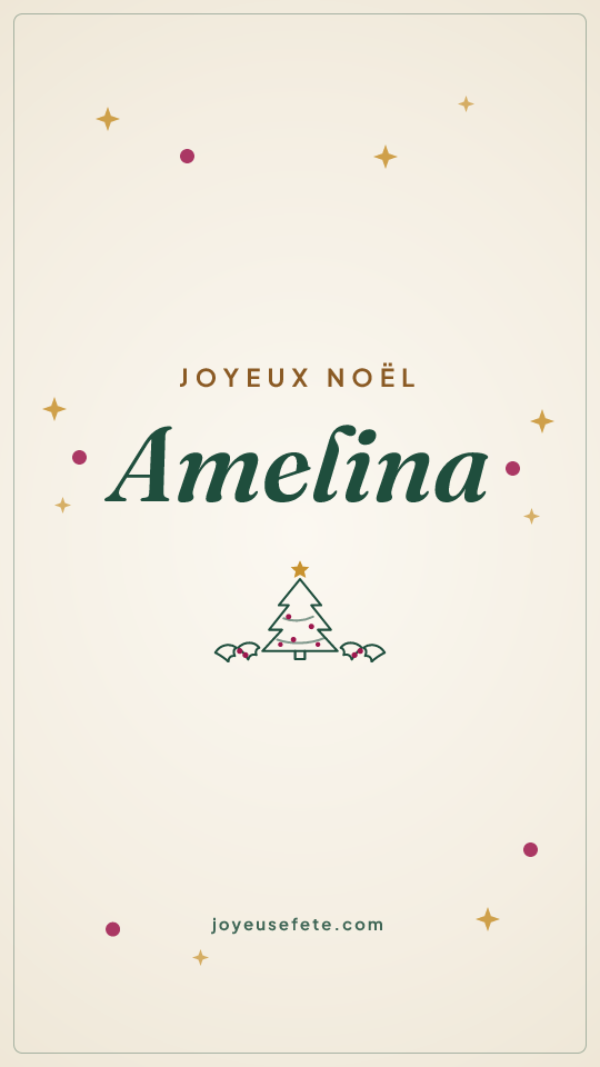 Image « Joyeux Noël Amelina » au format story