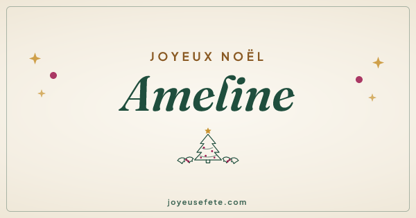 Image « Joyeux Noël Ameline » au format large