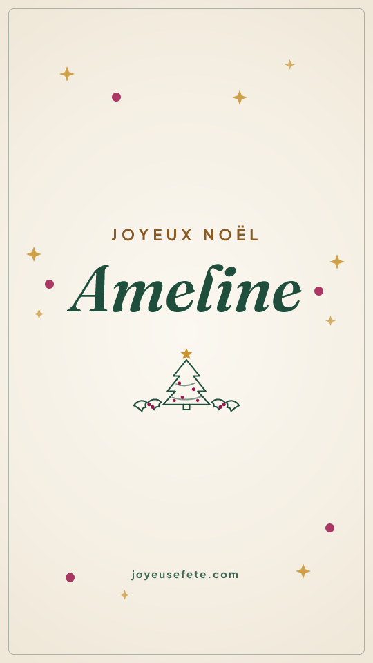 Image « Joyeux Noël Ameline » au format story