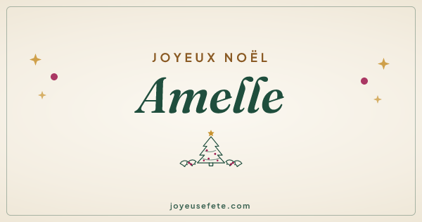Image « Joyeux Noël Amelle » au format large