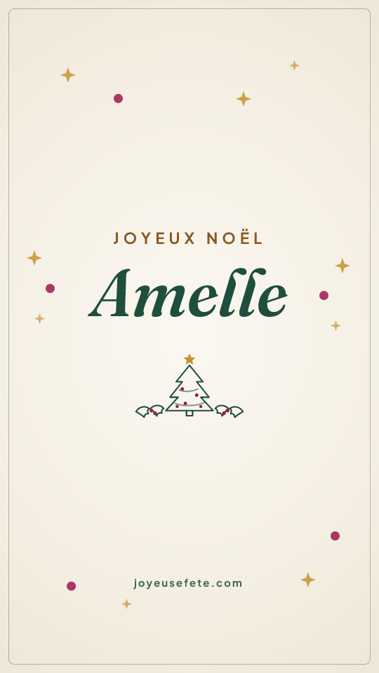 Image « Joyeux Noël Amelle » au format story