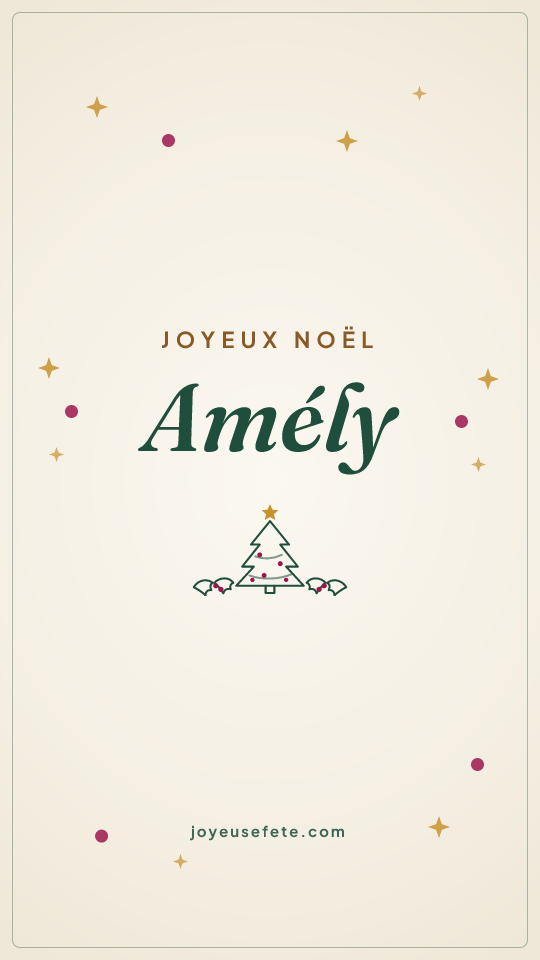 Image « Joyeux Noël Amély » au format story