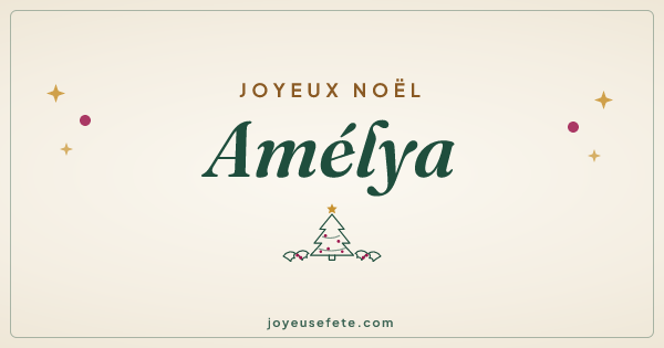 Image « Joyeux Noël Amélya » au format large