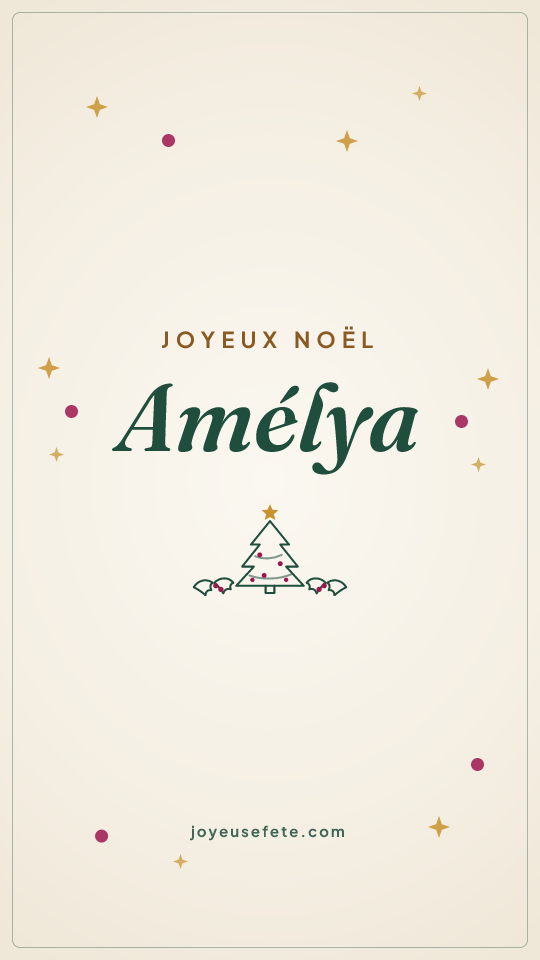 Image « Joyeux Noël Amélya » au format story