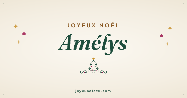 Image « Joyeux Noël Amélys » au format large
