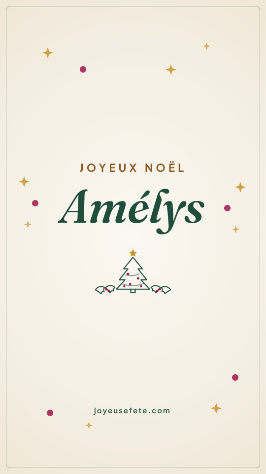 Image « Joyeux Noël Amélys » au format story