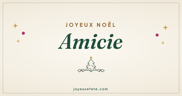 Image « Joyeux Noël Amicie » au format large
