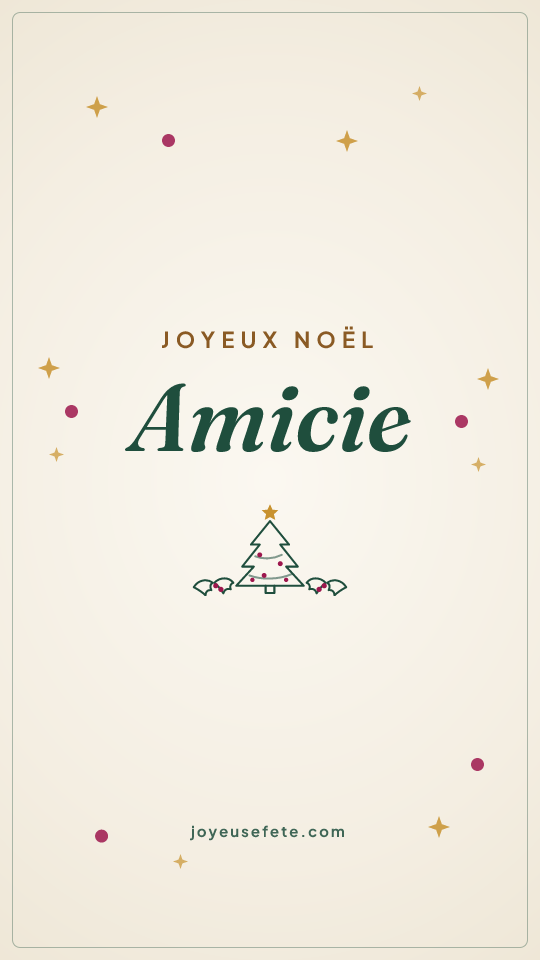 Image « Joyeux Noël Amicie » au format story