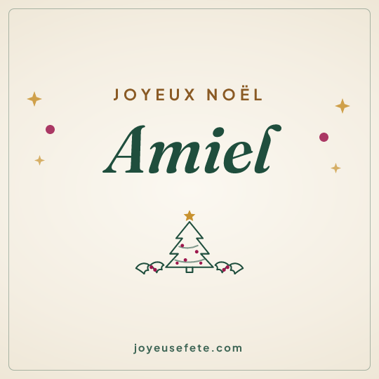 Image carrée « Joyeux Noël Amiel » pour WhatsApp