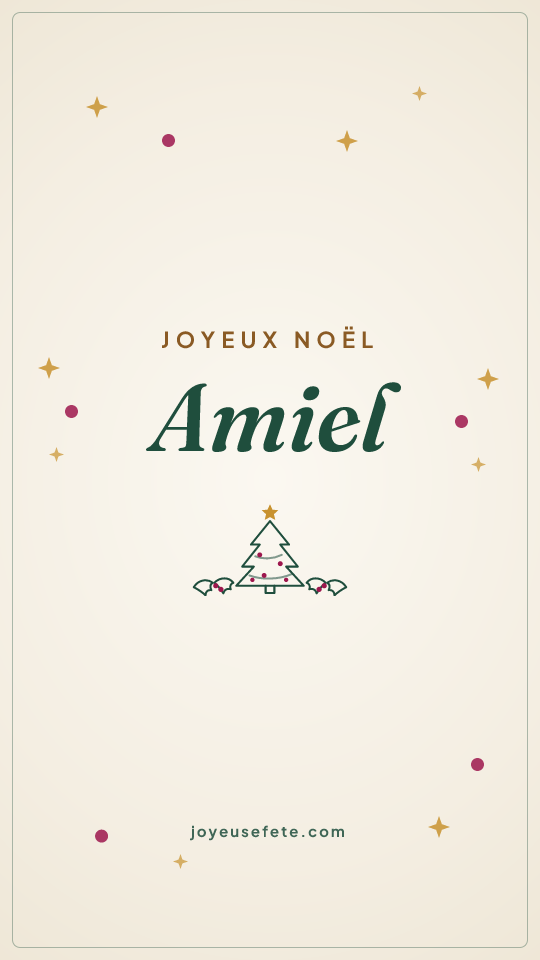 Image « Joyeux Noël Amiel » au format story