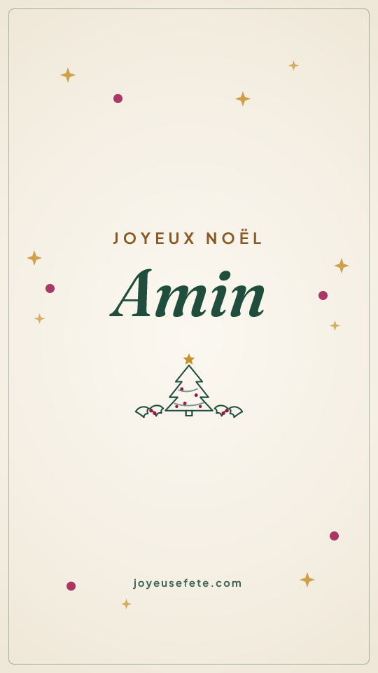 Image « Joyeux Noël Amin » au format story