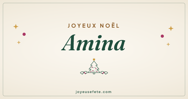 Image « Joyeux Noël Amina » au format large
