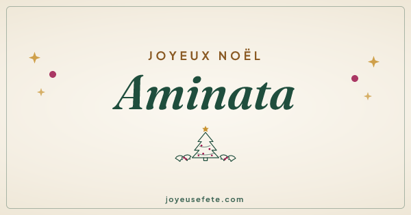 Image « Joyeux Noël Aminata » au format large