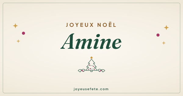 Image « Joyeux Noël Amine » au format large