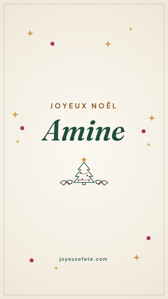 Image « Joyeux Noël Amine » au format story