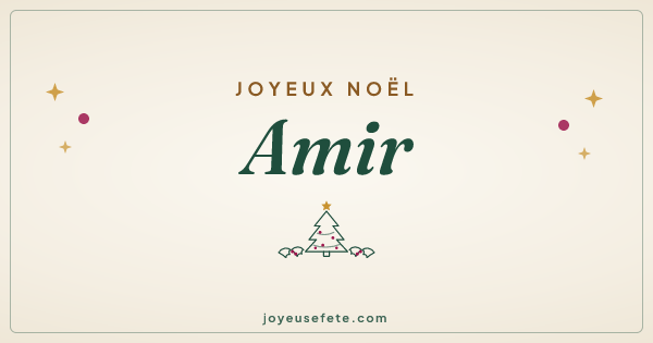 Image « Joyeux Noël Amir » au format large
