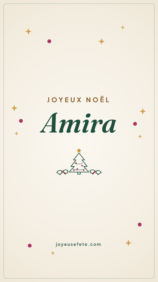 Image « Joyeux Noël Amira » au format story