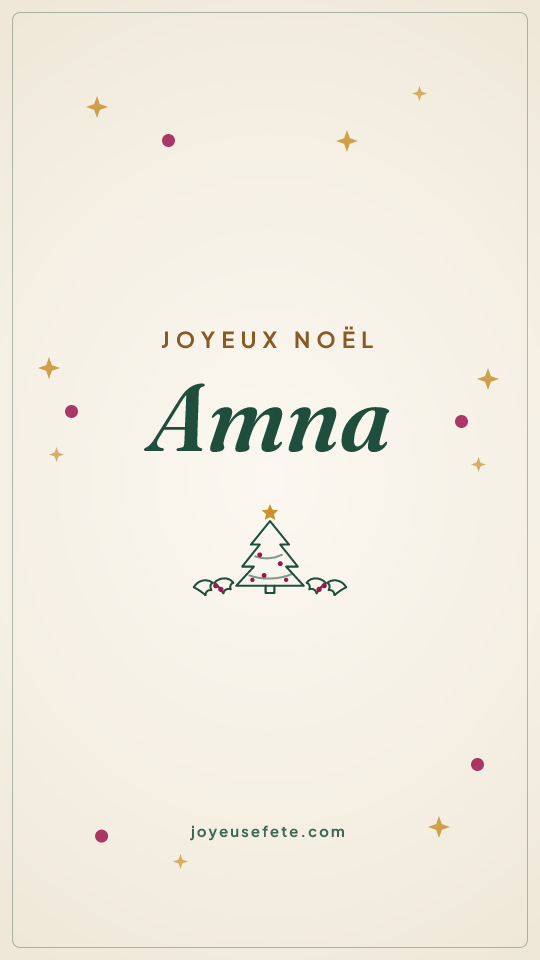 Image « Joyeux Noël Amna » au format story