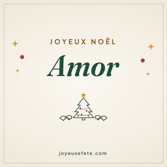 Image carrée « Joyeux Noël Amor » pour WhatsApp