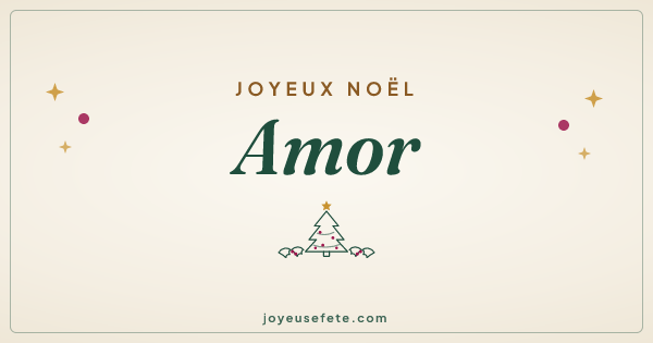 Image « Joyeux Noël Amor » au format large