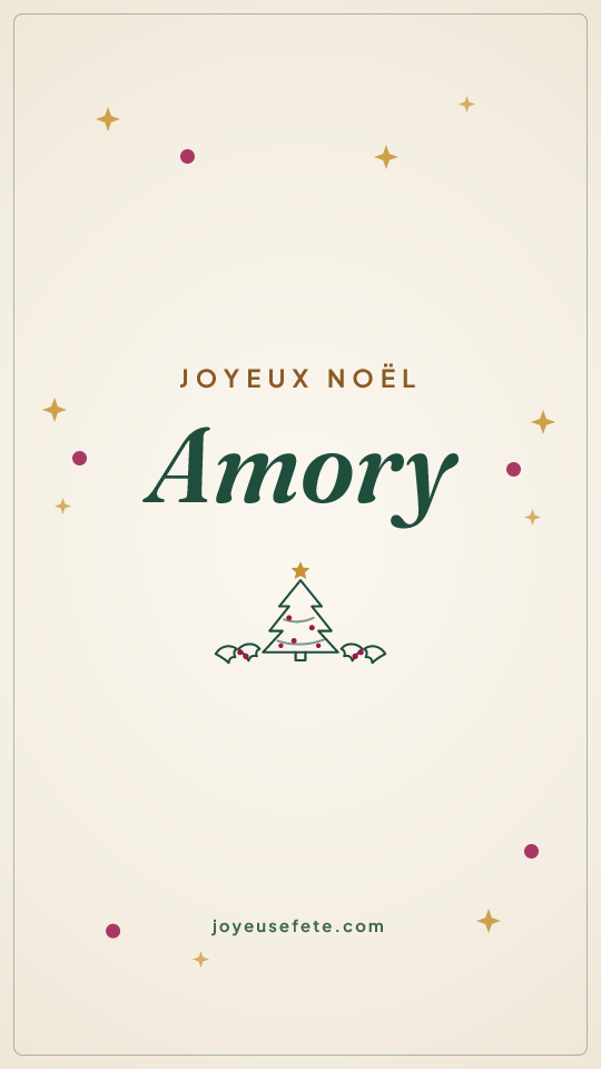 Image « Joyeux Noël Amory » au format story