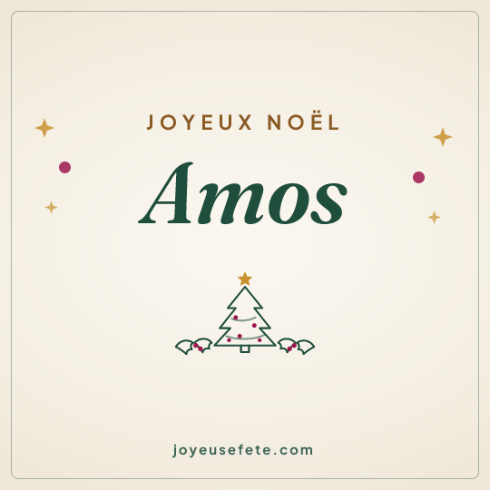 Image carrée « Joyeux Noël Amos » pour WhatsApp