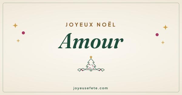Image « Joyeux Noël Amour » au format large