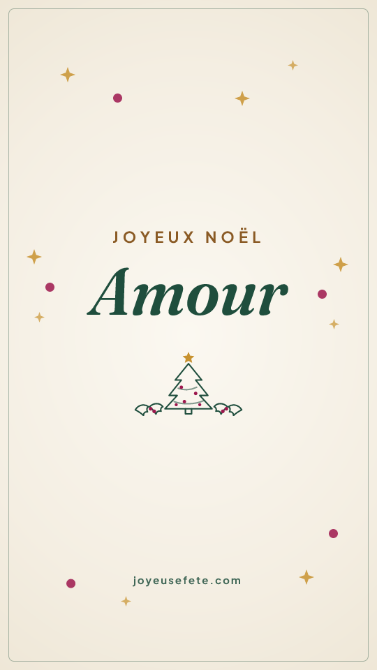 Image « Joyeux Noël Amour » au format story