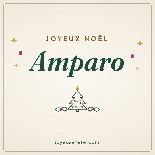 Image carrée « Joyeux Noël Amparo » pour WhatsApp