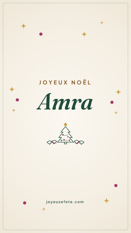 Image « Joyeux Noël Amra » au format story