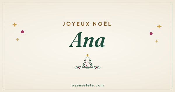 Image « Joyeux Noël Ana » au format large