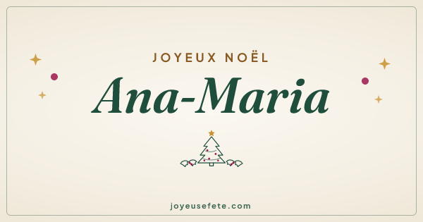 Image « Joyeux Noël Ana-Maria » au format large