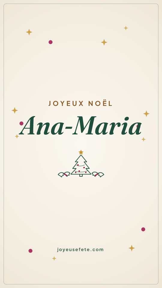 Image « Joyeux Noël Ana-Maria » au format story