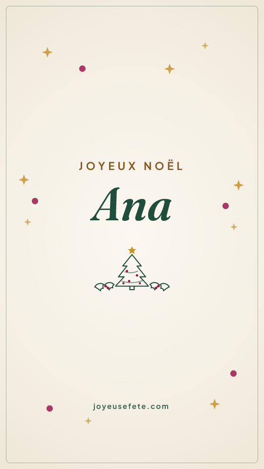 Image « Joyeux Noël Ana » au format story