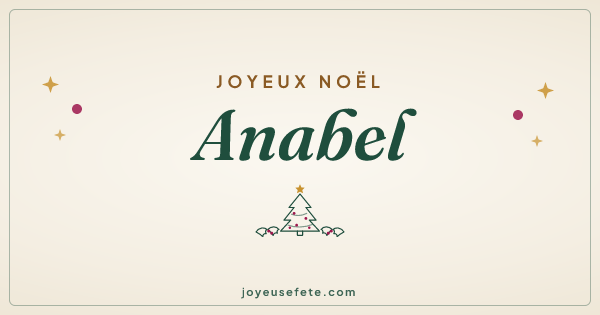 Image « Joyeux Noël Anabel » au format large