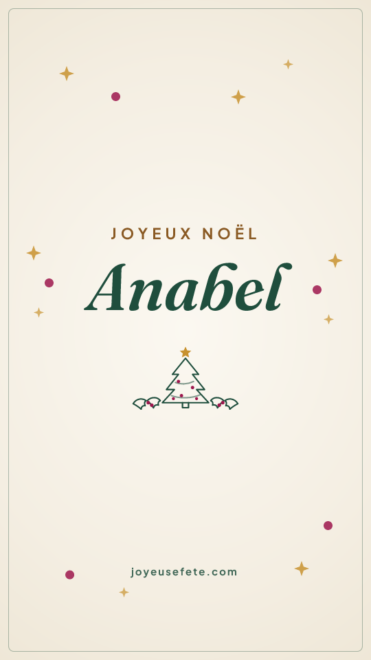 Image « Joyeux Noël Anabel » au format story