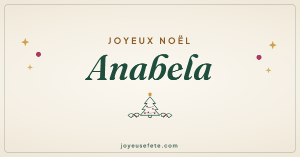 Image « Joyeux Noël Anabela » au format large