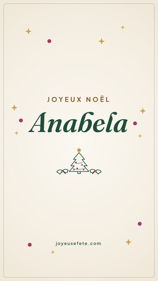 Image « Joyeux Noël Anabela » au format story