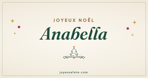 Image « Joyeux Noël Anabella » au format large