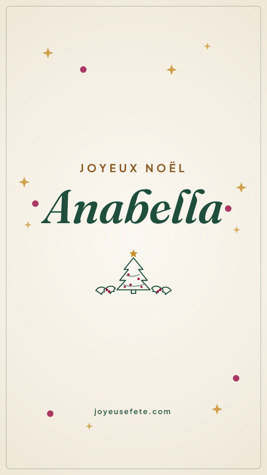 Image « Joyeux Noël Anabella » au format story