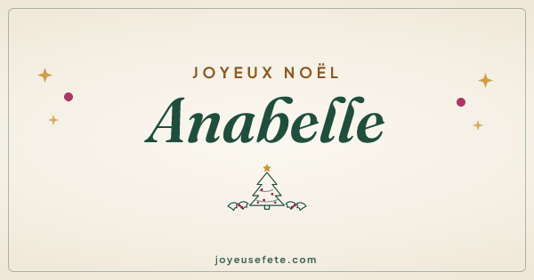 Image « Joyeux Noël Anabelle » au format large