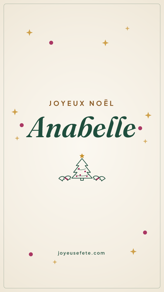 Image « Joyeux Noël Anabelle » au format story