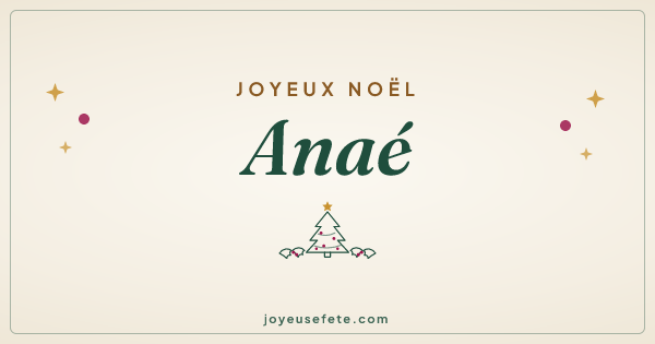 Image « Joyeux Noël Anaé » au format large