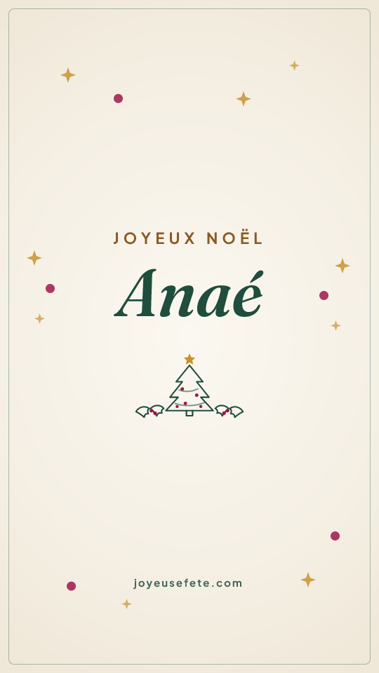 Image « Joyeux Noël Anaé » au format story
