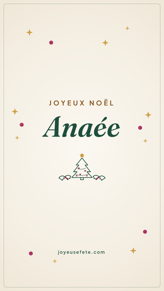 Image « Joyeux Noël Anaée » au format story