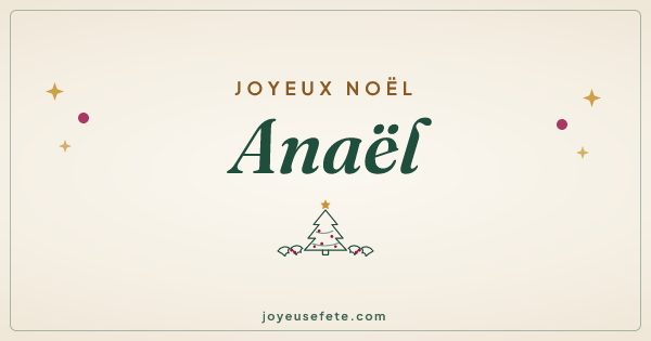 Image « Joyeux Noël Anaël » au format large