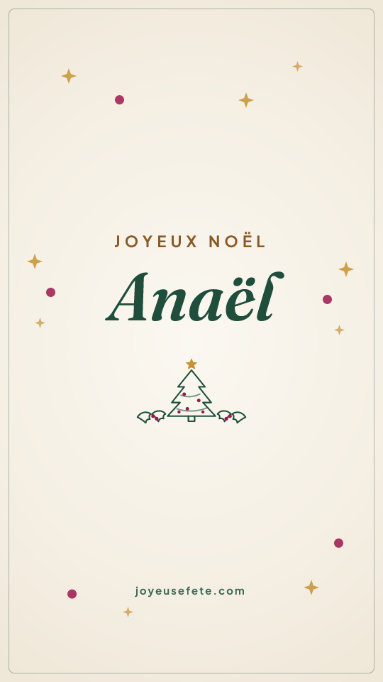 Image « Joyeux Noël Anaël » au format story