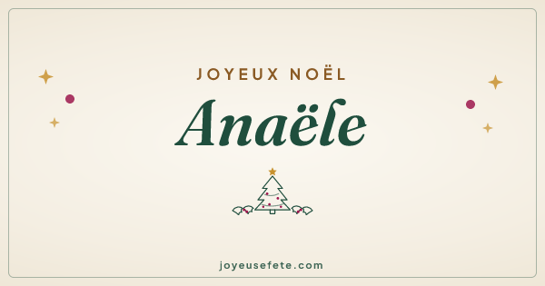 Image « Joyeux Noël Anaële » au format large