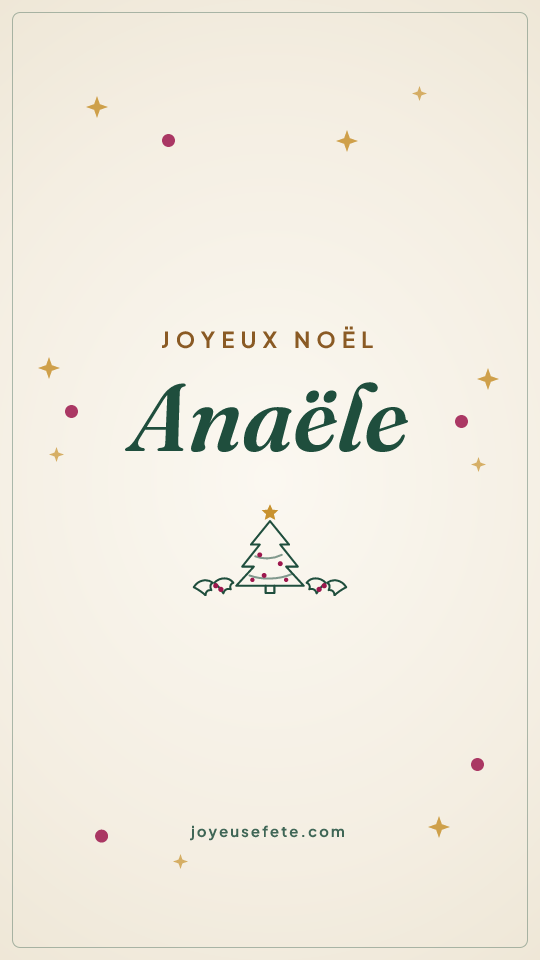 Image « Joyeux Noël Anaële » au format story
